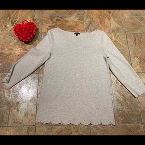 Talbots Scalloped Hemline Sweater